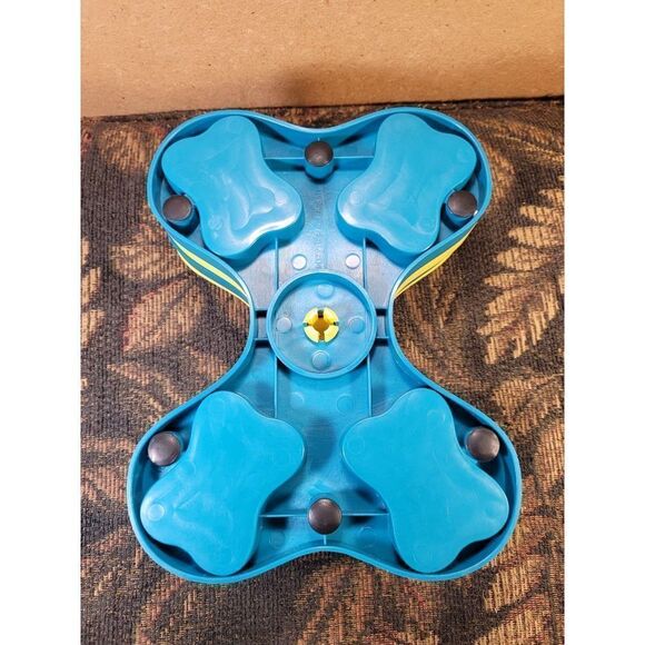 Outward Hound Nina Ottosson Dog Tornado Blue/Yellow Puzzle Game Pet Treat Toy - Picture 6 of 7